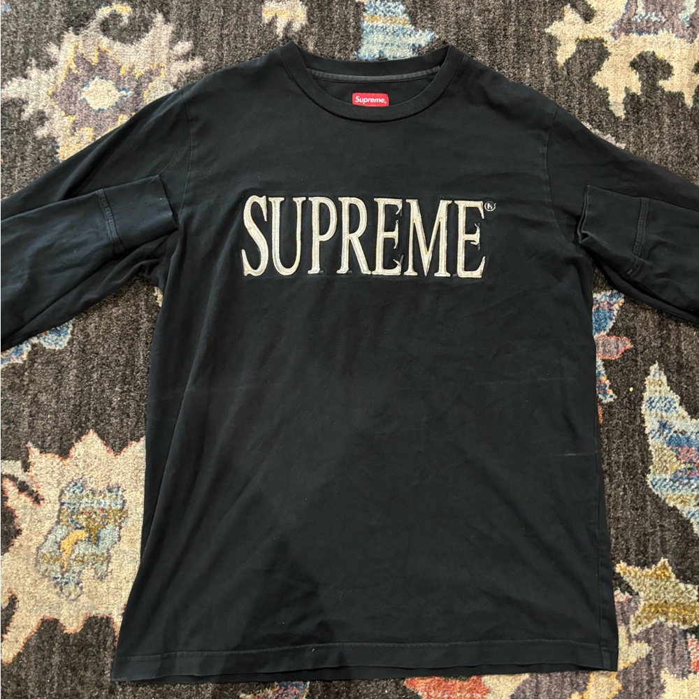 Supreme Black Long Sleeve Shirt
